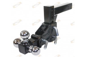 3 Ball Adjustable Vertical Travel Solid Raise Drop Tri-Ball Tow Hitch Mount 2"